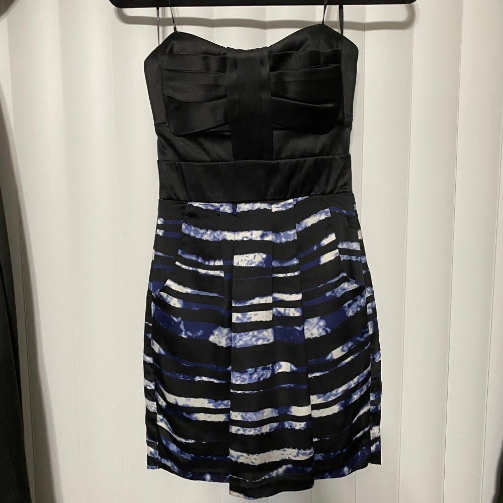 Love strapless black fit & flare dress w/ pockets